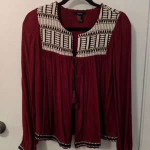 Boho Chic Open Tie Front Top